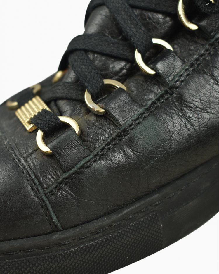 Tênis Balenciaga Arena Original de Couro Preto Feminino